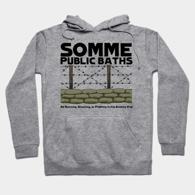 Somme Public Baths Hoodie by Meta Cortex